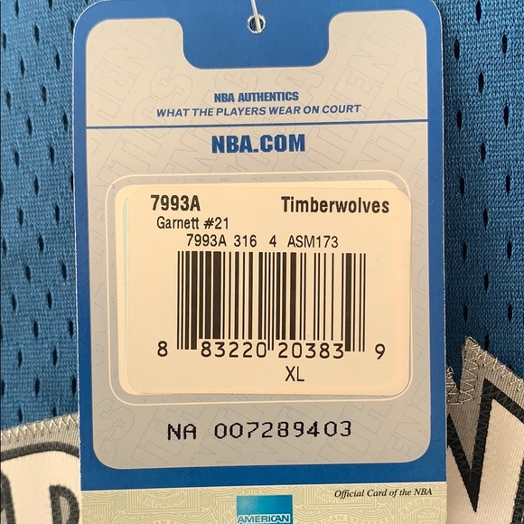 SOLD Kevin Garnett Timberwolves Jersey NEW - Picture 7 of 7